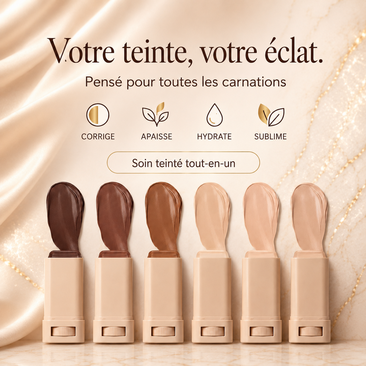 Luméa — Fond de teint stick · 1 acheté = 1 offert