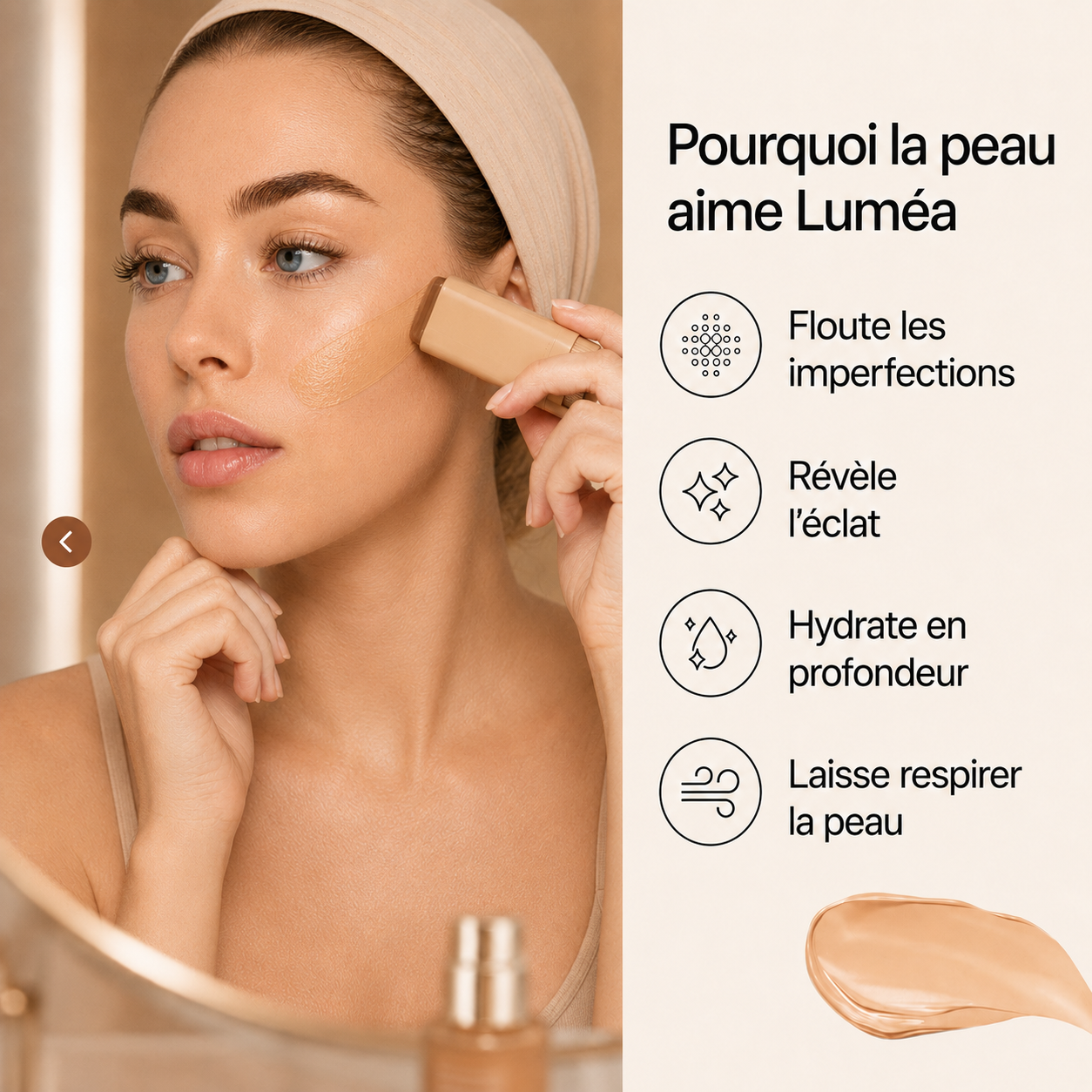 Luméa — Fond de teint stick · 1 acheté = 1 offert